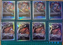 One Piece TCG Lot of 8 English - Crocodile OP09-046 SR x4 & Kaido OP08-079 SR x4 - Image 1