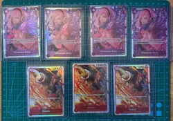 One Piece TCG Lot of 7 English - Reiju OP06-069 SR x4 & Shanks OP06-007 SR x3 - Image 1