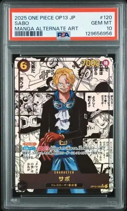 PSA 10 Sabo SEC-SP OP13-120 Manga Alt Art Carrying on His Will One Piece US Ship - Image 1