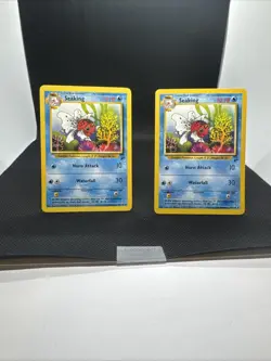 Seaking 60/130 Uncommon Base Set 2 Pokemon Card Lot of 2 MP - Image 1
