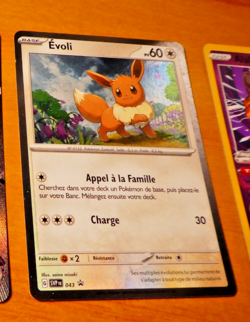 POKEMON ECARLATE ET VIOLET FRANCAISE CARD CARTE EVOLI SVP 043 PROMO FR JCC MINT - Image 1