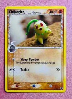 Chikorita 44/101 EX Dragon Frontiers | 2006 Yuka Morii Vintage Pokemon Card | LP - Image 1