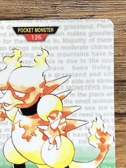 Pokemon Carddass Card Magmar No.126 Bandai Pocket Monsters Green ver. 1996 - Image 4