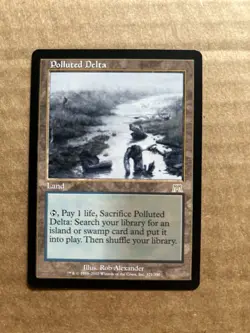 Wizards of the Coast Magic: The Gathering Polluted Delta Rare Land Onslaught - Image 1
