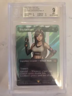 Tifa Lockhart 0536 Character Borderless-surge Foil Mtg BGS 9 *347 - Image 1