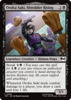 Oroku Saki, Shredder Rising (REGULAR) x1 - MTG TMT #68 - Image 1