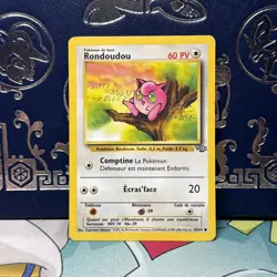 Pokemon TCG French NM Rondoudou Jigglypuff 54/64 Jungle Common Card WOTC Vintage - Image 1