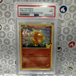 Pokemon Torchic PSA 9 McDonald's 25th Anniversary 011/025 Holo Promo 2021 - Image 1