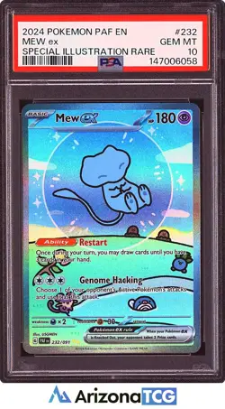 Pokemon 2024 Mew ex 232/091 SIR Paldean Fates GEM MINT PSA 10 - Image 1