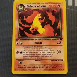 Pokemon Galopa obscur Rare 1st Edition 44/82 Team Rocket French 60 HP - Image 1