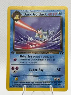 Pokemon TCG Team Rocket 1st Edition Dark Golduck 37/82 NM-Mint Never Played - Image 1