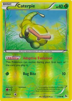 Caterpie 1/106 Reverse-Holo XY Flashfire Mint Pokemon Card - Image 1