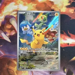 Pokemon TCG Pikachu 027 SVP Promo Holo Adventuring Together 60 HP Pokemon Center - Image 1