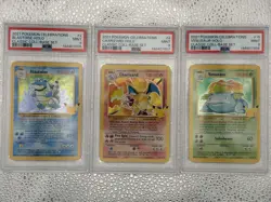 Pokemon TCG Celebrations Starter Pokemon PSA 9 Sequential Set 25th Anniversary - Image 4