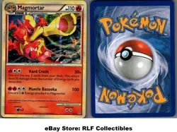 2010 Pokemon, HGSS Unleashed, #2/95 Magmortar, Holo Rare - Image 1