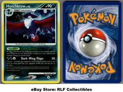 2007 Pokemon, D&P Mysterious Treasures, #10/123 Honchkrow Lv. 42, Holo Rare - Image 1