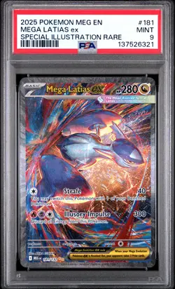 2025 Pokemon Mega Evolution #181 Mega Latias Ex - PSA 9 - Image 1