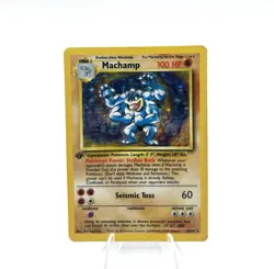 Pokemon TCG Machamp Holo Rare 1st Edition Base Set 8/102 - Image 1