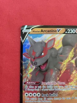 Pokemon: Hisuian Arcanine V #090/195 Silver Tempest Holo 2022 - NM - E14 - Image 4