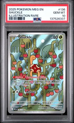 2025 Pokemon Mega Evolution #136 Shuckle - PSA 10 - Image 1