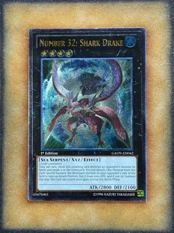 Yugioh Number 32: Shark Drake GAOV-EN042 Ultimate Rare 1st Ed NM - Image 1