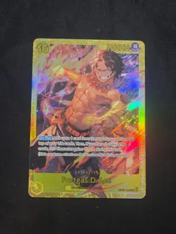 One Piece Premimum Booster Portgas D Ace OP07-119 SEC Secret Rare Reprint NM - Image 1