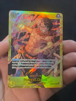 One Piece Premimum Booster Portgas D Ace OP07-119 SEC Secret Rare Reprint NM - Image 2