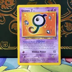 2001 Pokemon Wotc Promo Unown [J] #38 Black Star Promo Card - NM - Image 1