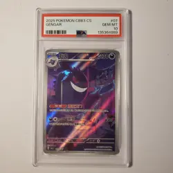 Graded Pokemon Card Gengar CN 0307/07 Exclusive Gem Pack Vol.3 Holo PSA 10 - Image 2