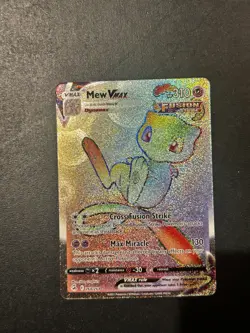Pokemon Mew VMAX Secret Rare Full Art Fusion Strike 268/264 Holo Card - Image 1