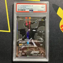 PSA 9 Zekrom 114 Black Background -Graded Full Art Pokemon Card- Black And White - Image 1