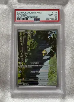 Psyduck 175/165 PSA 10 Illustration rare Pokemon 151 TCG Card - Image 1