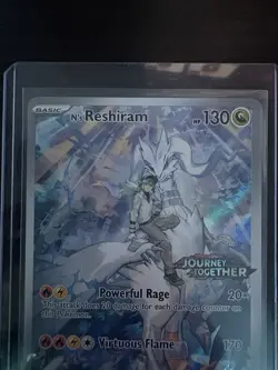 Pokemon TCG N's Reshiram Card 167/159 Journey Together Stamped Promo - Image 4