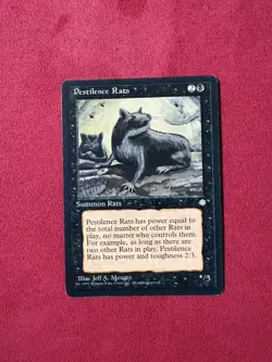 Pestilence Rats - Ice Age - MTG Magic The Gathering Vintage 90’s - Image 1