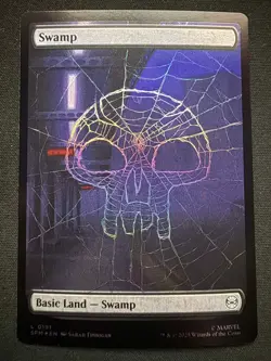Swamp Full Art Foil #191 Marvel Spider-Man MTG Basic Land - Image 1