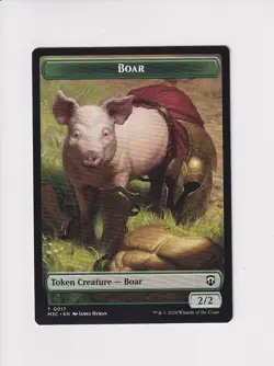MAGIC THE GATHERING COMMANDER MODERN HORIZONS 3 DOUBLE TOKEN HYDRA / BOAR (X) - Image 2