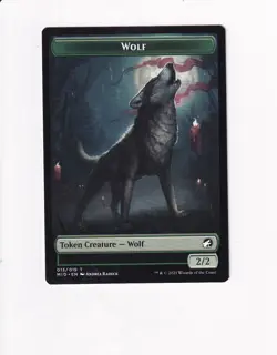 2021 MTG MAGIC COMMANDER: INNISTRAD: MIDNIGHT HUNT DOUBLE TOKEN RHINO / WOLF - Image 2