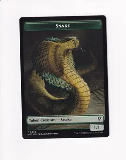 MAGIC MTG COMMANDER: MURDERS AT KARLOV MANOR DOUBLE TOKEN SNAKE / MORPH (#2) - Image 1