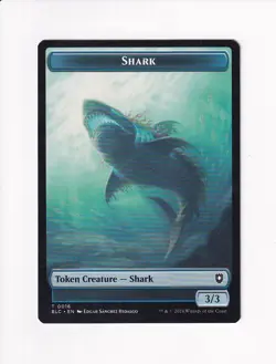 MAGIC THE GATHERING MTG COMMANDER: BLOOMBURROW DUAL TOKEN SHARK / ELEMENTAL - Image 1