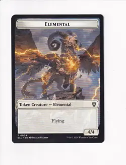 MAGIC THE GATHERING MTG COMMANDER: BLOOMBURROW DUAL TOKEN SHARK / ELEMENTAL - Image 2