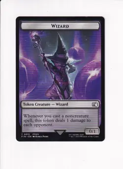 MAGIC THE GATHERING MTG FINAL FANTASY DOUBLE TOKEN BIRD 17 / WIZARD 15 (#2) (X) - Image 2