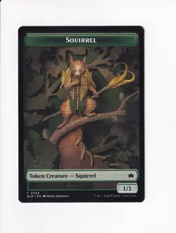 MAGIC THE GATHERING MTG BLOOMBURROW DOUBLE TOKEN SQUIRREL / TREASURE (#1) - Image 1