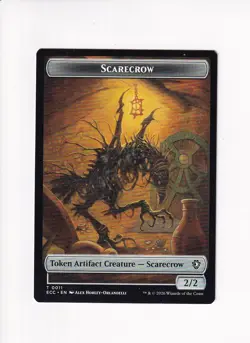 MAGIC MTG COMMANDER: LORWYN ECLIPSED DOUBLE TOKEN SCARECROW / TREASURE (#1) - Image 1