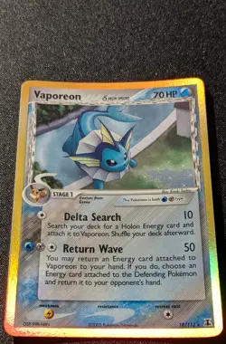 Pokemon EX DELTA SPECIES - #18/113 Vaporeon - Holo - ENG - Near Mint/Mint - Image 4