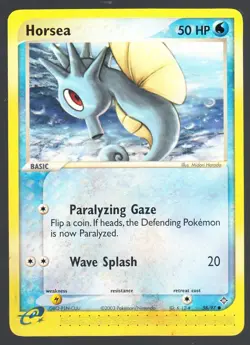 Horsea 58/97 EX Dragon Pokemon Card SURFACE DAMAGE - Image 1
