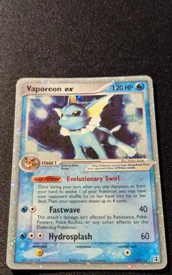Pokemon EX DELTA SPECIES - #110/113 Vaporeon ex - Ultra Rare Holo - ENG - LP - Image 4