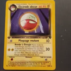Pokemon Electrode obscur Rare 1st Edition 34/82 Team Rocket French 60 HP - Image 1