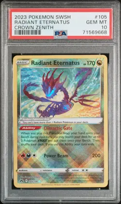 PSA 10 - Pokemon - Radiant Eternatus 105/159 - Crown Zenith - Gem Mint - Image 1