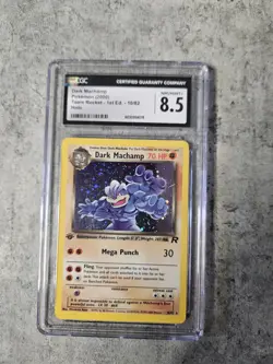 Dark Machamp 27/82 1st edition nonholo rare Team Rocket Pokemon CGC 8.5 NM/MINT+ - Image 1