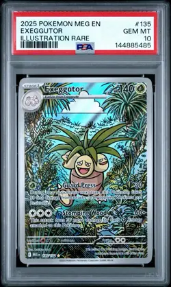 2025 POKEMON MEG EN-MEGA EVOLUTION ILLUSTRATION RARE #135 EXEGGUTOR PSA 10 - Image 1